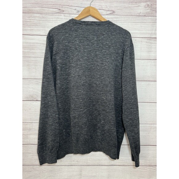 J CREW Sweater Men's Pullover Crew neck 100% Cotton Long Sleeve Size XL Gray - Picture 2 of 8